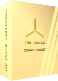 TEMPLATE BOX 3D 150 PEOPLE TRANSPARANT